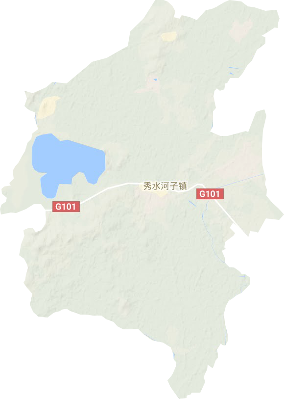 秀水河子鎮地形圖