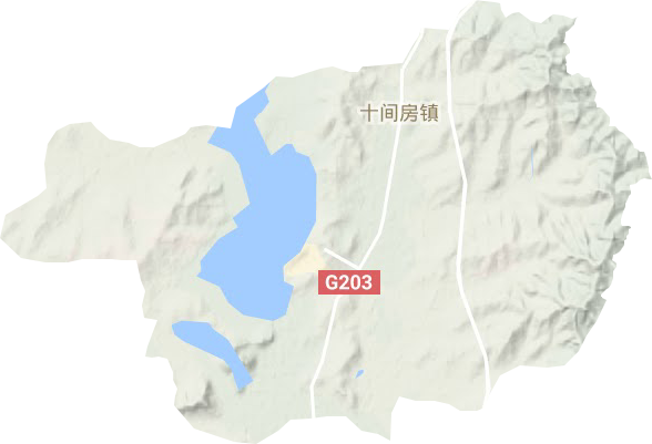 十間房鎮地形圖