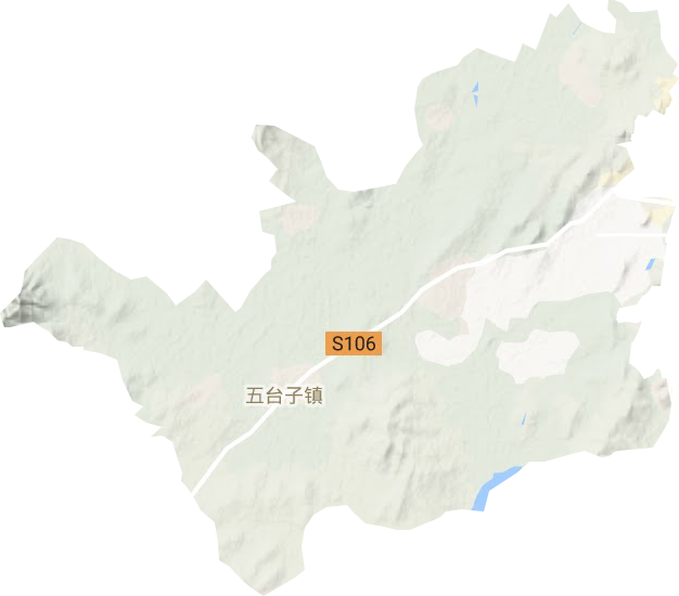 五臺子鎮(zhèn)地形圖
