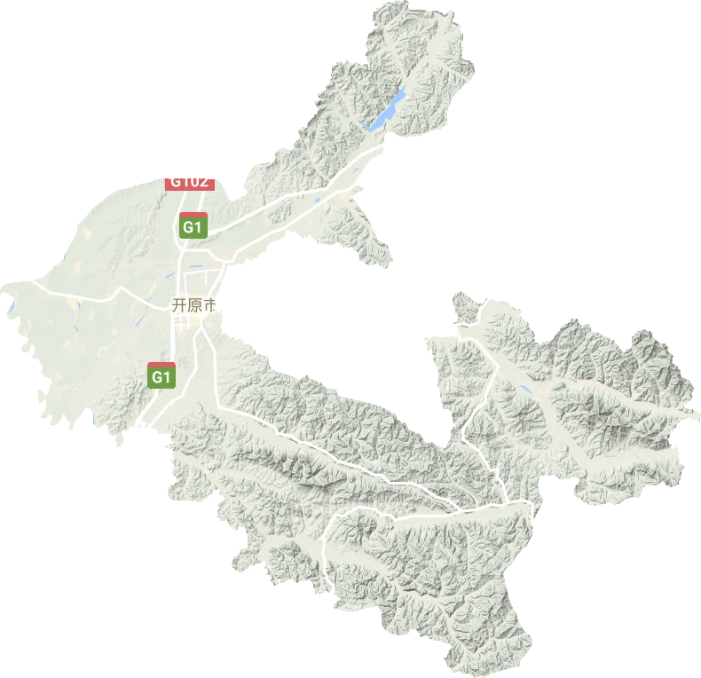 開原市地形圖