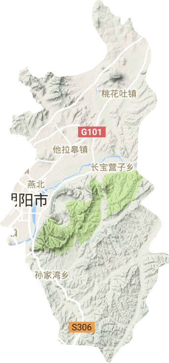 雙塔區地形圖