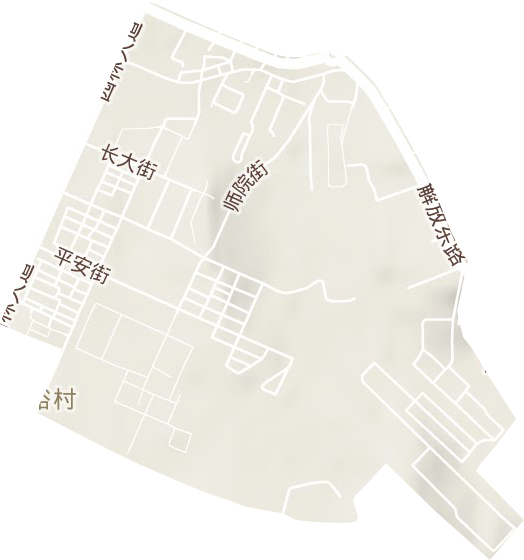 東長甸街道地形圖