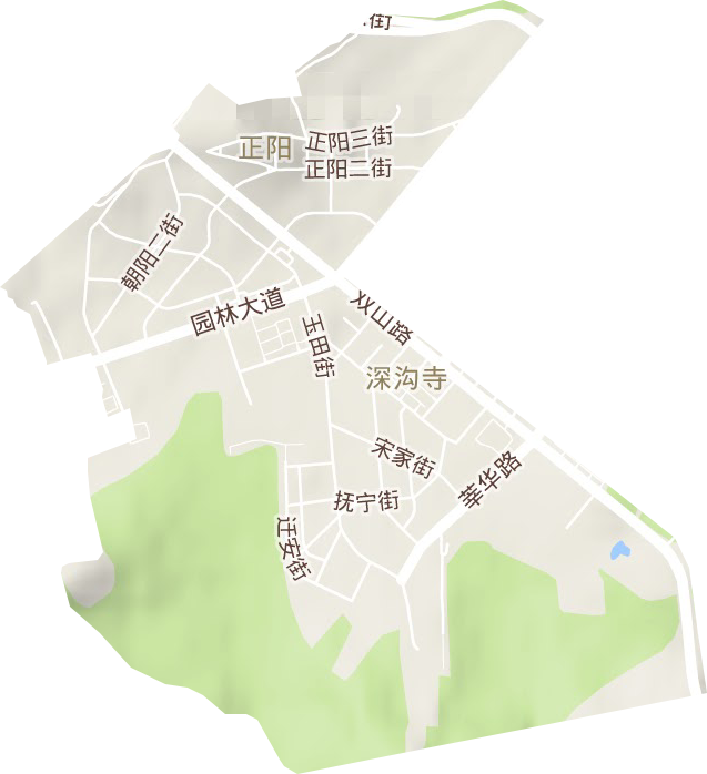 深南街道地形圖