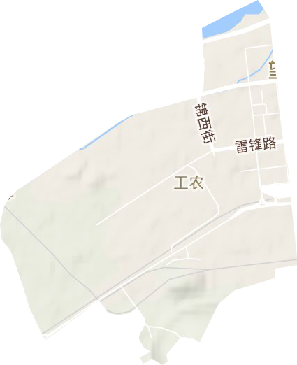 工農(nóng)街道地形圖