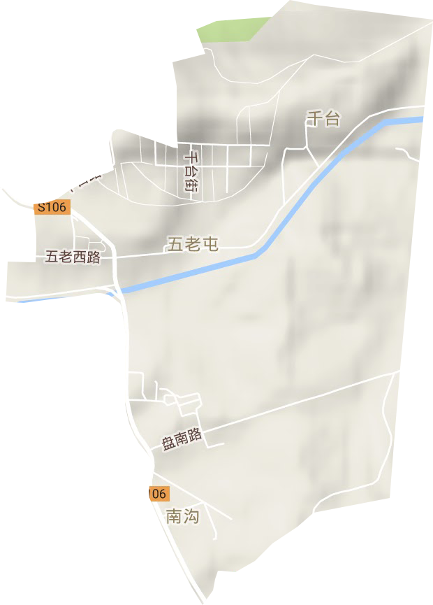 五老屯街道地形圖