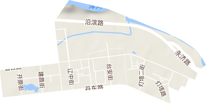 新民街道地形圖