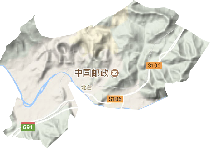 北臺街道地形圖