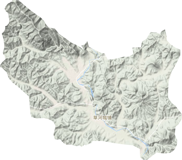 草河城鎮(zhèn)地形圖