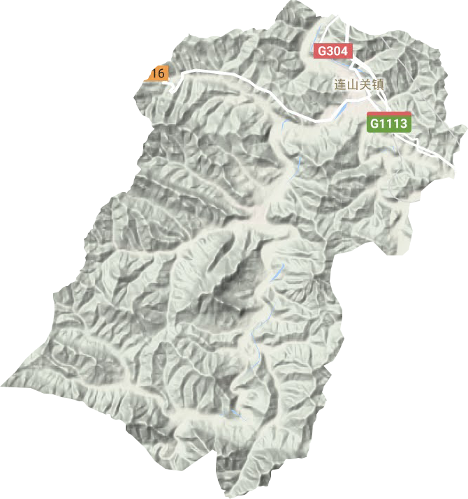 連山關(guān)鎮(zhèn)地形圖