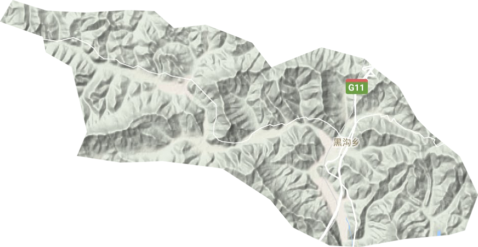 黑溝鄉(xiāng)地形圖