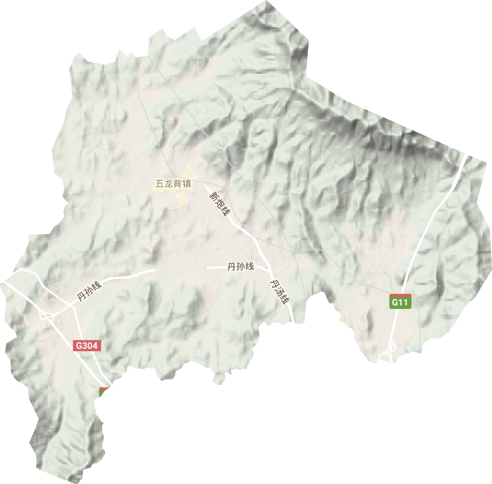 五龍背鎮地形圖