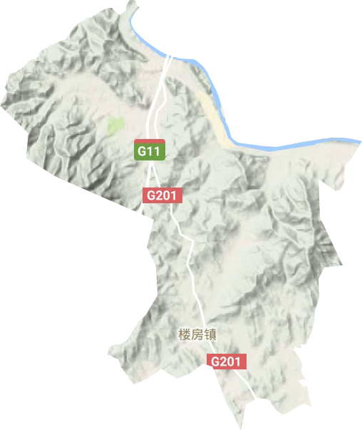 樓房鎮地形圖
