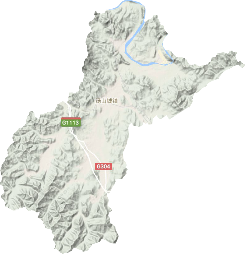 湯山城鎮(zhèn)地形圖