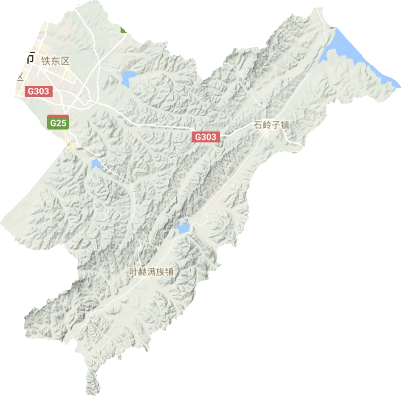 鐵東區地形圖