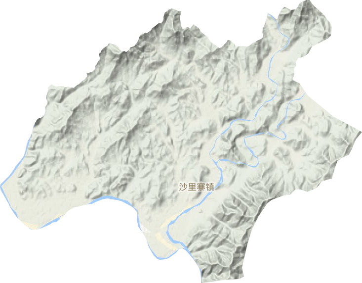 沙里寨鎮地形圖