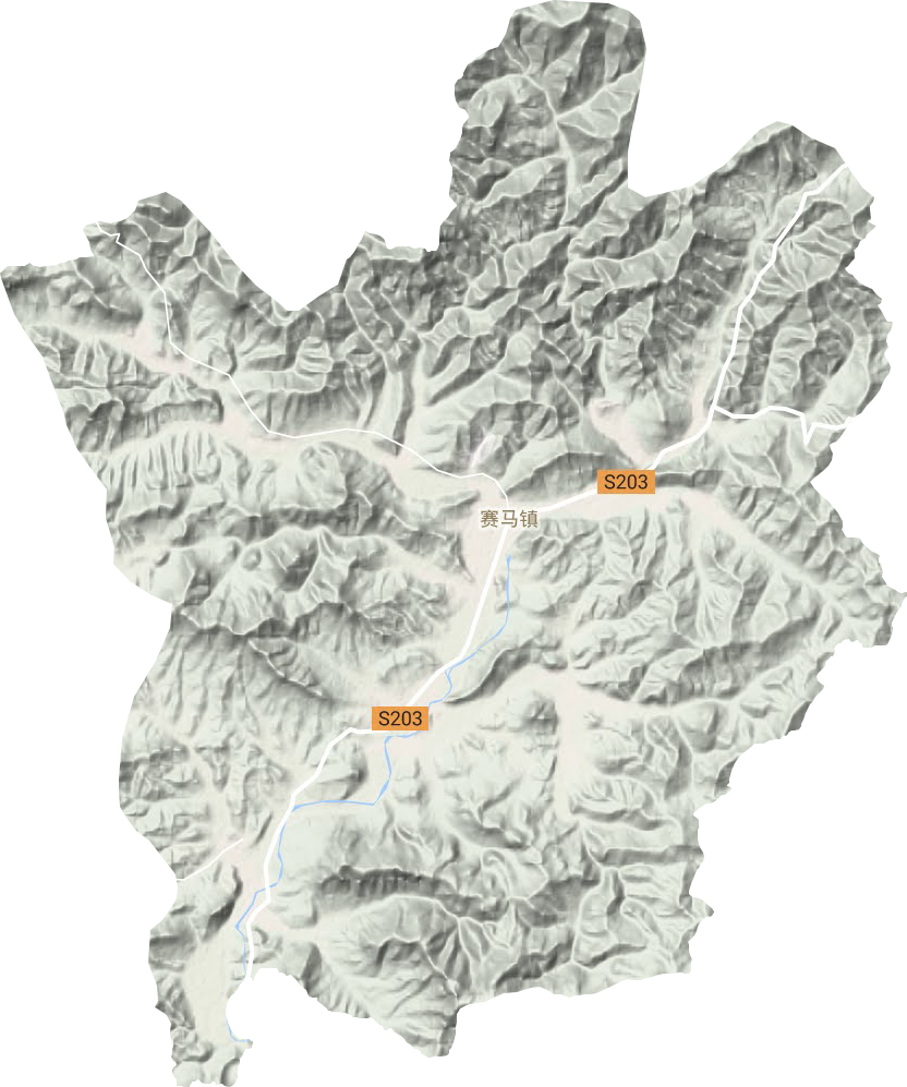 賽馬鎮(zhèn)地形圖