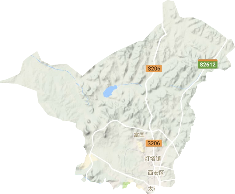 西安區(qū)地形圖