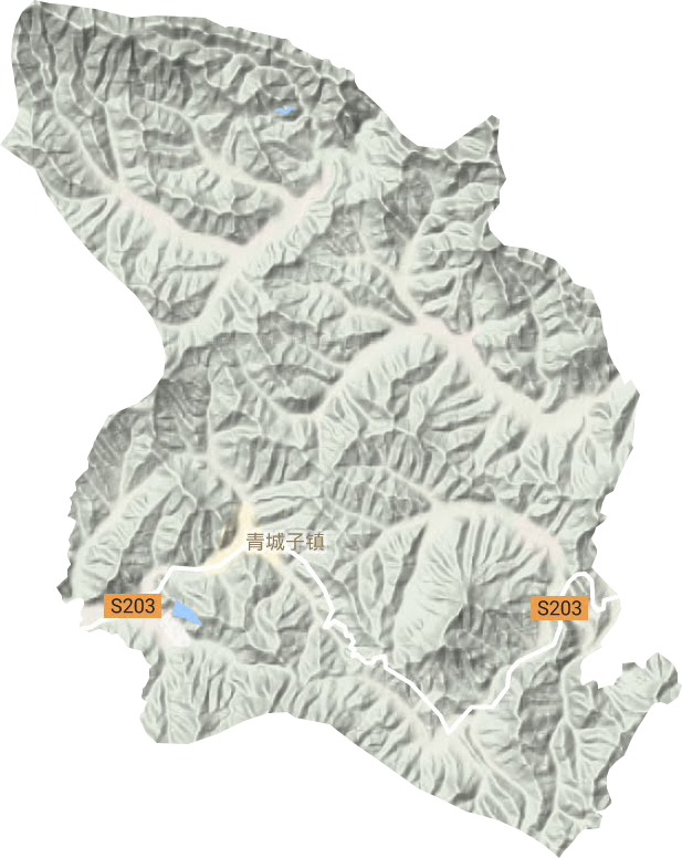 青城子鎮地形圖