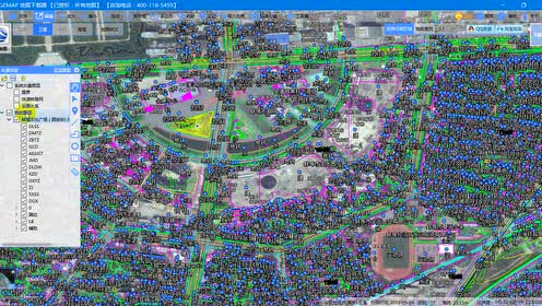 BIGEMAP導入標注信息疊加衛星圖像一起下載