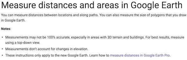 Google Earth上線了新的測距功能，但千萬別被它的顯示效果欺騙了