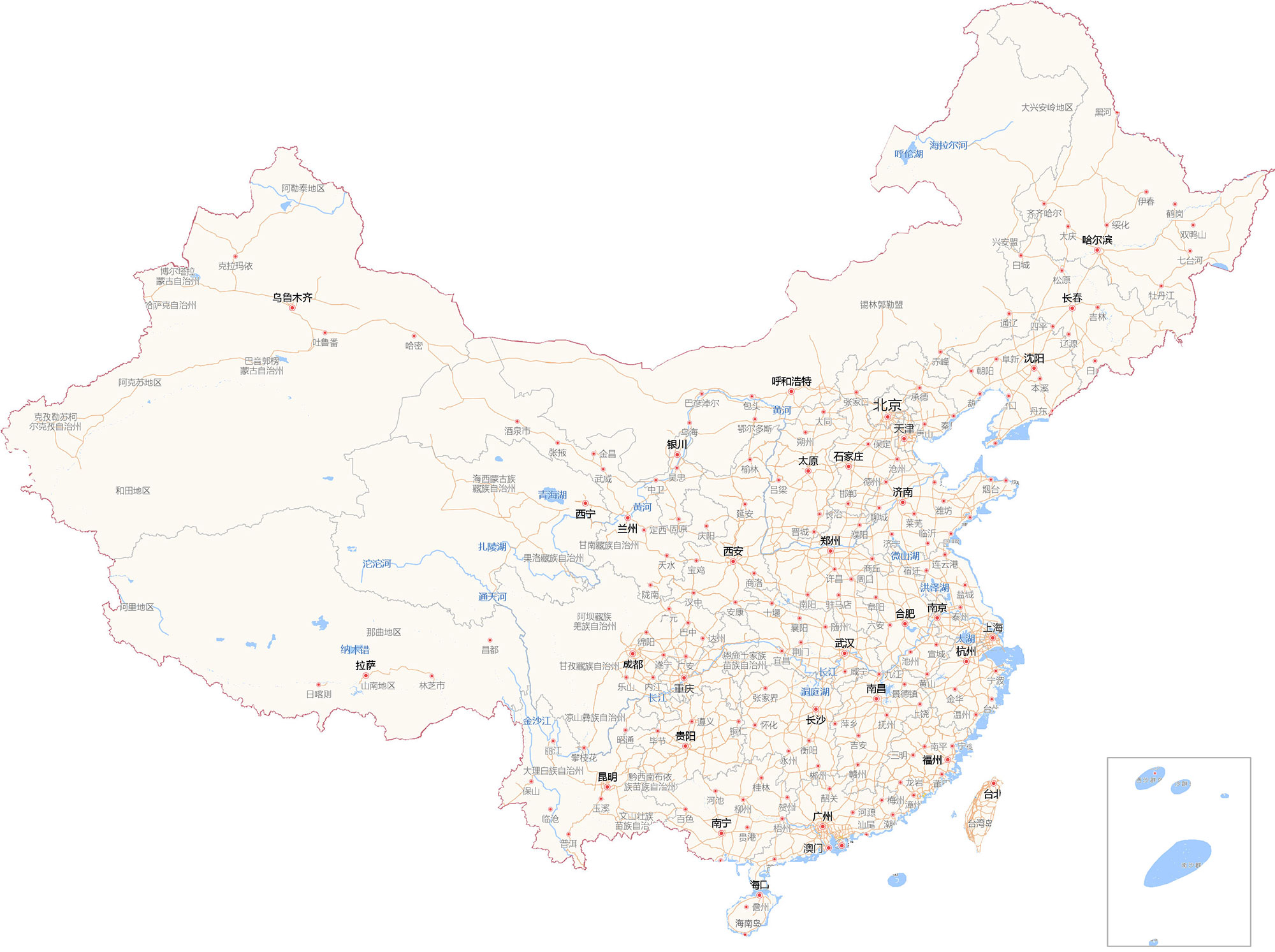 中國地圖高清版大圖下載，分辨率可達0.5米